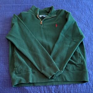 Ralph Lauren Forest Green Quarter-Zip Pullover